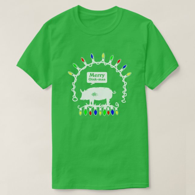 Merry Oink-Mas T Shirt (Design framsida)