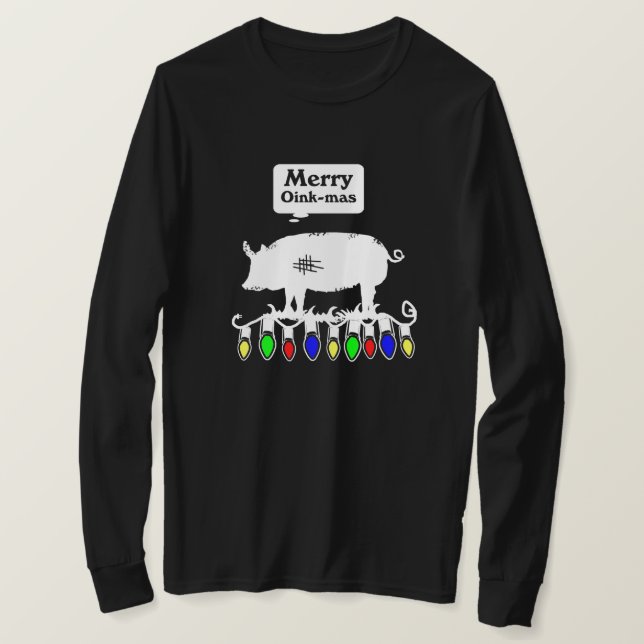 Merry Oink-Mas T Shirt (Design framsida)