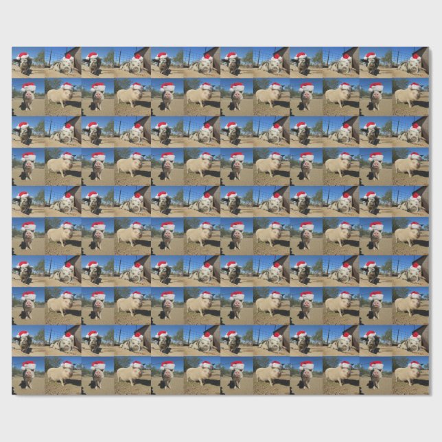 Merry Oinkmas Gift Wrap Presentpapper (Platt)