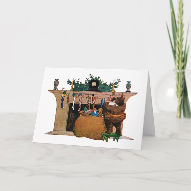 Merry Old Christmas Elf, Jessie Willcox Smith Kort (Framsida)