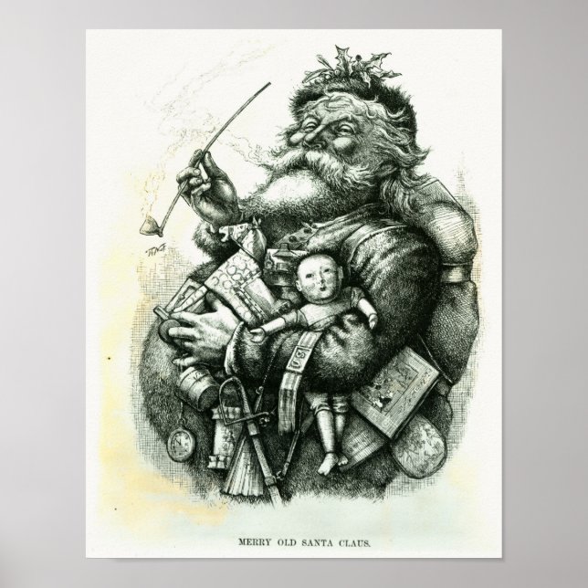 Merry Old Jultomten Poster (Framsidan)