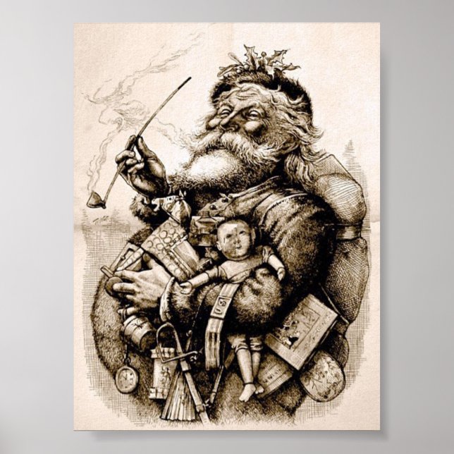 Merry Old Jultomten Poster (Framsidan)