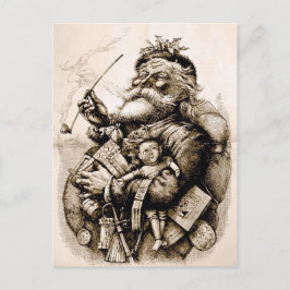 Merry Old Jultomten Vykort
