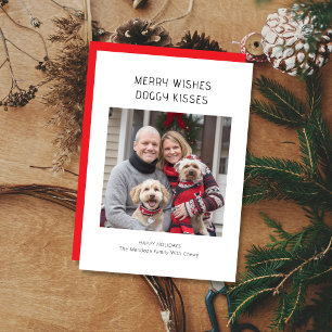 Merry Önskemål Doggy Kisses Festive Family Pet Pho Julkort