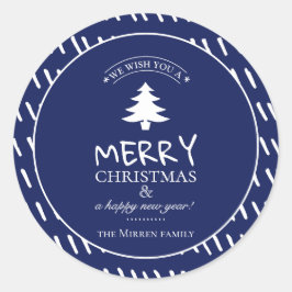 Merry Önskemål Personlig Runt Klistermärke