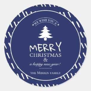 Merry Önskemål Personlig Runt Klistermärke