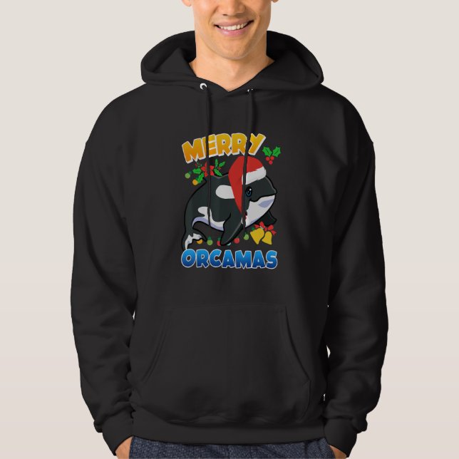 Merry Orcamas Orca Whale Hoodie (Framsida)