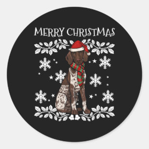 Merry Ornats Ger Shorthked Pointer Runt Klistermärke