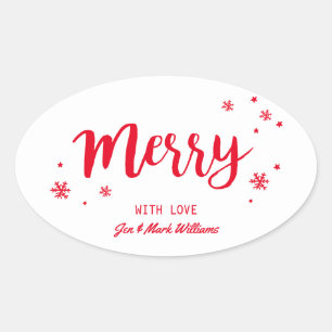Merry Ovalt Klistermärke