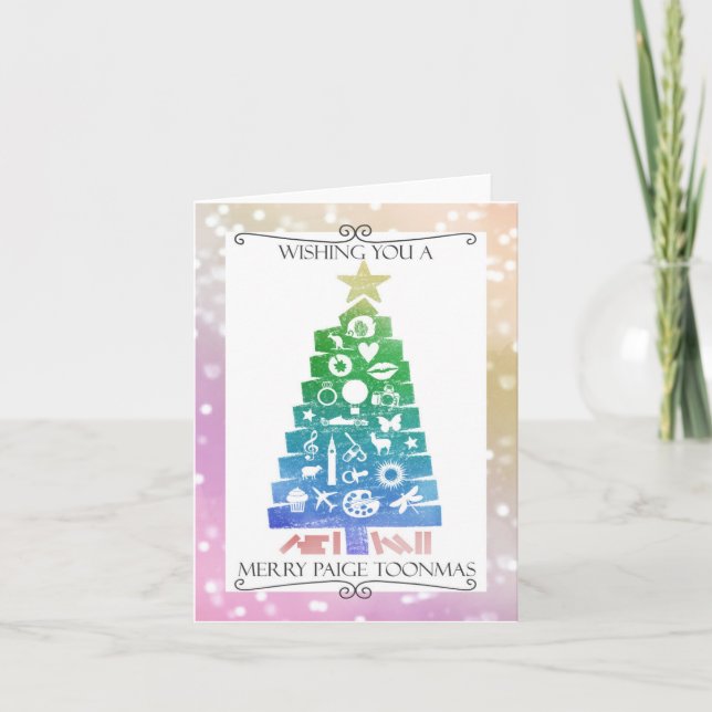 Merry Paige Toonmas Helgdag Card Helgkort (Framsida)