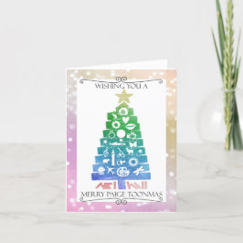 Merry Paige Toonmas Helgdag Card Helgkort