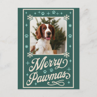 Merry Pawmas Pet Photo jul-Helgdag Card Helg Vykort