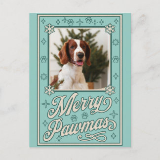 Merry Pawmas Pet Photo jul-Helgdag Card Helg Vykort