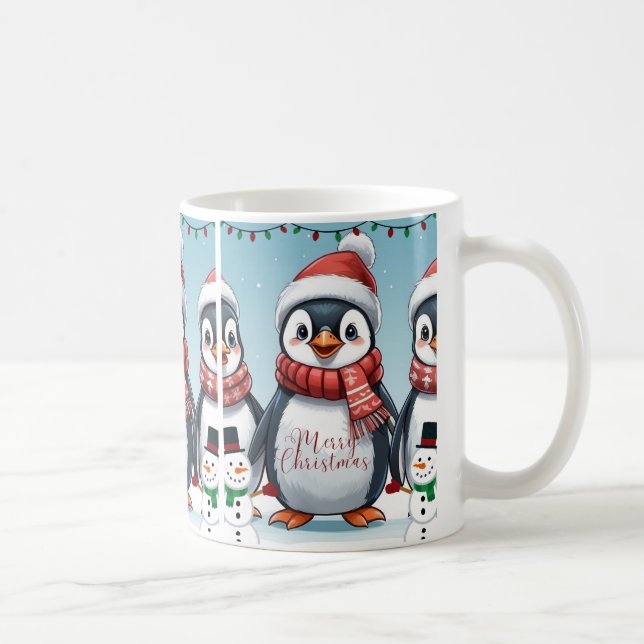 Merry penguin christmas kaffemugg (Höger)