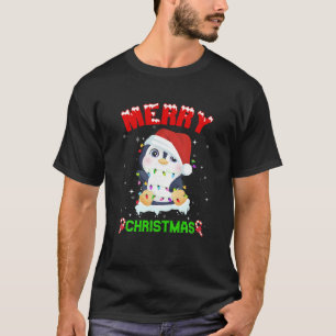 Merry Penguin jul Pajama Ugly Santa Santa Santa Sa T Shirt