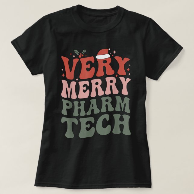 Merry Pharmacy Technologist jul Pharm Tech X T Shirt (Design framsida)