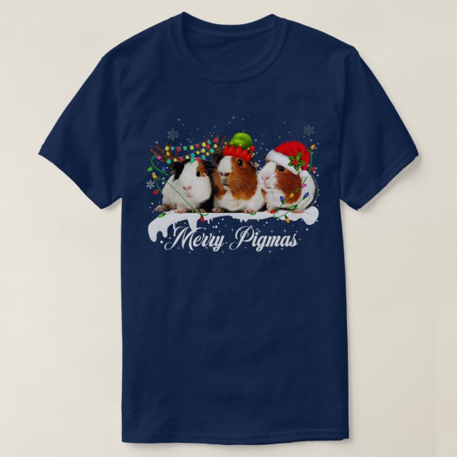 Merry Pigmas 2022 Funny Julgran Julafton light T Shirt (Design framsida)