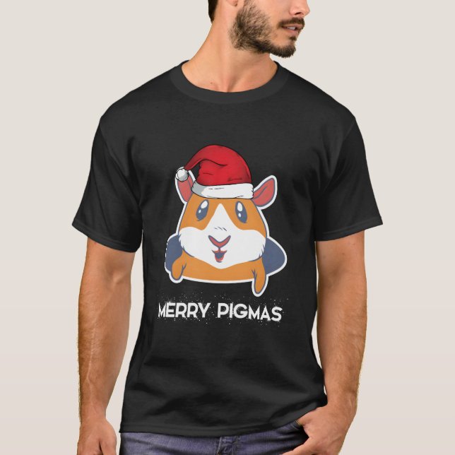 Merry Pigmas Animal Guinea Pig T Shirt (Framsida)