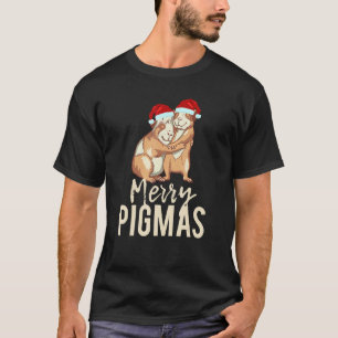 Merry Pigmas Ansikte Mask Guinea Gris Julafton Aan T Shirt