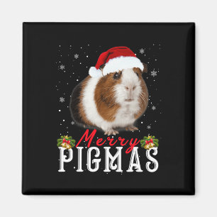 Merry Pigmas Ansikte Mask Roligt Guinea Gris jul S Magnet
