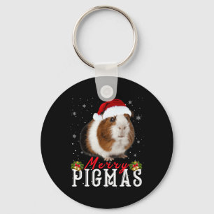 Merry Pigmas Ansikte Mask Roligt Guinea Gris jul S Nyckelring