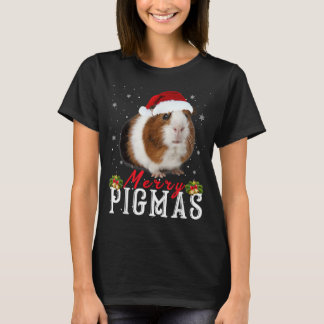 Merry Pigmas Face Mask Funny Guinea Pig Christmas T Shirt