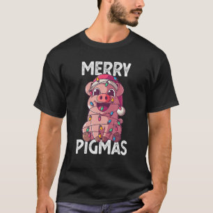 Merry Pigmas Funny Gris jul Pajama för Gris T Shirt