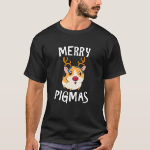 Merry Pigmas Funny Guinea Gris Julafton Pajama T Shirt
