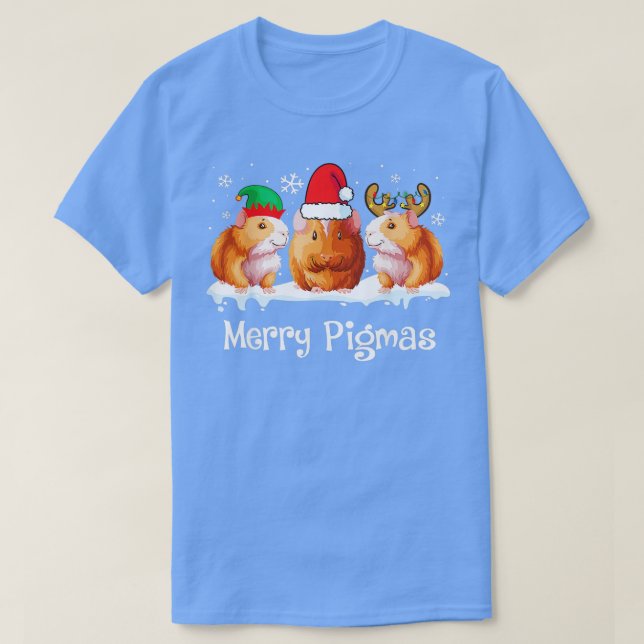 Merry Pigmas Funny Guinea Pig Christmas Xmas  T Shirt (Design framsida)