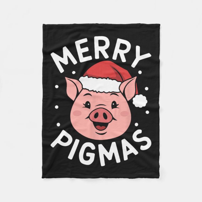 Merry Pigmas Funny jultomten Gris Gris Julafton Fa Fleecefilt (Framsidan)