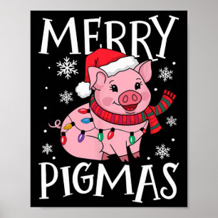 Merry Pigmas Funny jultomten Gris Gris Julafton Fa Poster