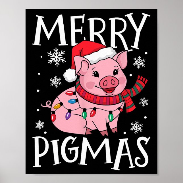 Merry Pigmas Funny jultomten Gris Gris Julafton Fa Poster (Framsidan)