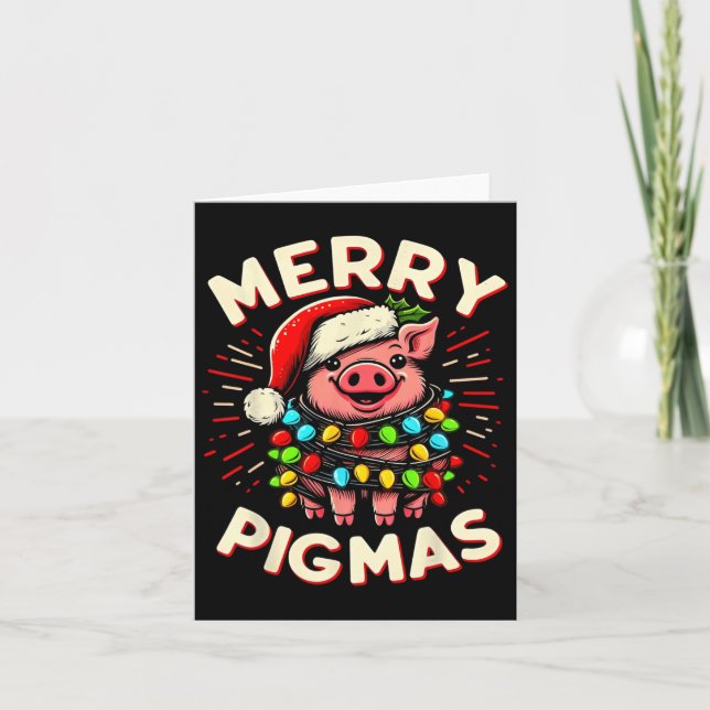 Merry Pigmas Gris jultomten Gris Julafton Ljus F Kort (Framsida)