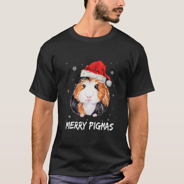 Merry Pigmas-julklappen Guineas Älskare-gåft från  T Shirt (Framsida)