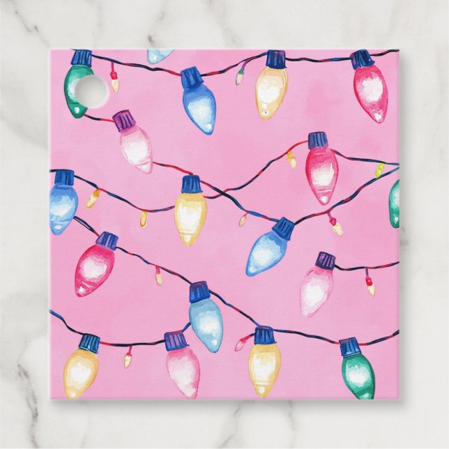 Merry Pinkmis Gåvor Etiketter (Framsida)