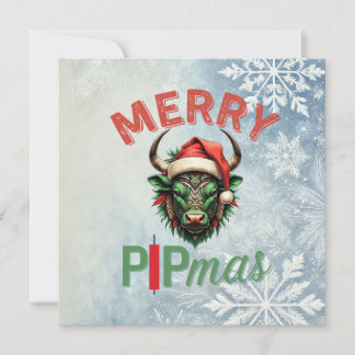 Merry PIPmas Trading Bull Christmas Design – Funny