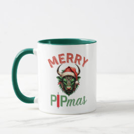 Merry PIPmas Trading Bull Christmas Design – Funny Mugg