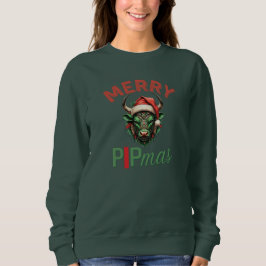 Merry PIPmas Trading Bull Christmas Design – Funny T Shirt