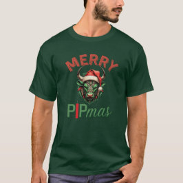 Merry PIPmas Trading Bull Christmas Design – Funny T Shirt