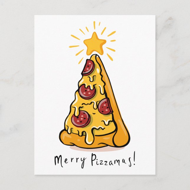 Merry Pizzamas - en fin bit av glädje! Helg Vykort (Framsida)