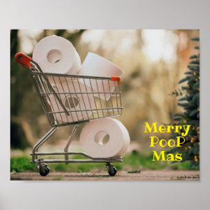 Merry PooP Mas 2020 Covid Julhälsningar Poster