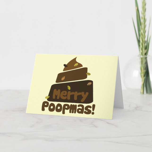 Merry POOPmas Helgkort (Framsida)
