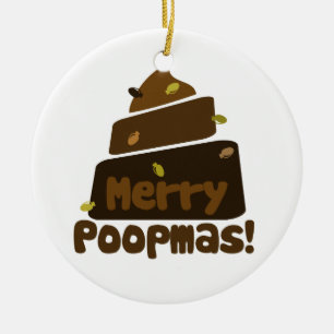 Merry POOPmas Julgransprydnad Keramik