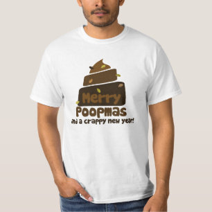 Merry Poopmas Ljuskskämt T-shirt