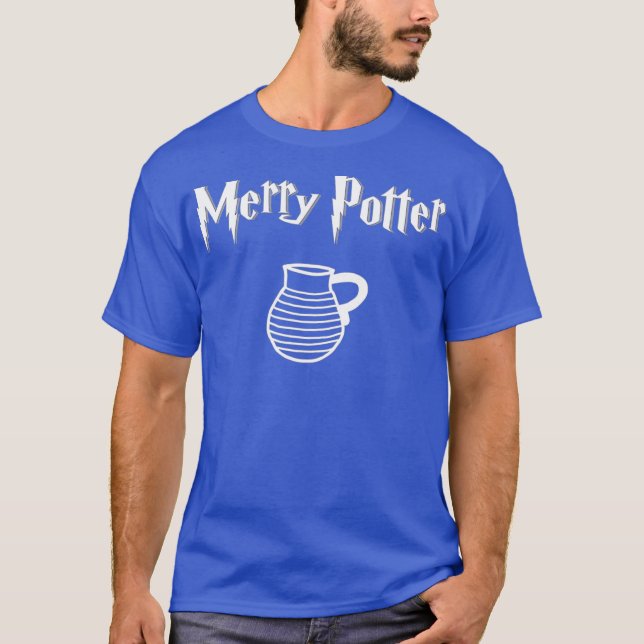 Merry Potter roligt bok när han läste Harry potter T Shirt (Framsida)