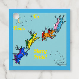 Merry Pride Santa's Reindeer Gåvor Etiketter