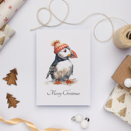 Merry Puffin, anpassningsbar Helg Vykort