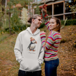 Merry Puffin, anpassningsbar Hoodie