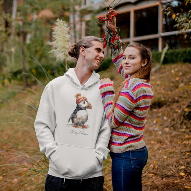 Merry Puffin, anpassningsbar Hoodie (Skapare uppladdad)