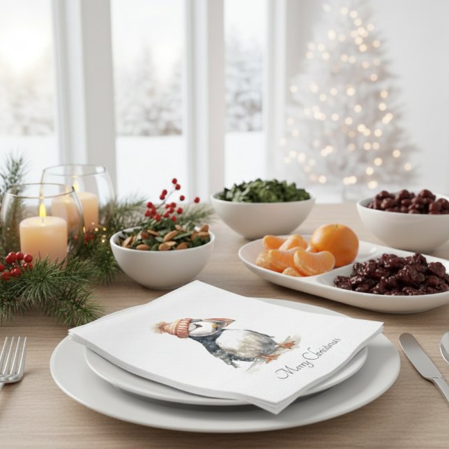 Merry Puffin, anpassningsbar Pappersservett (Skapare uppladdad)